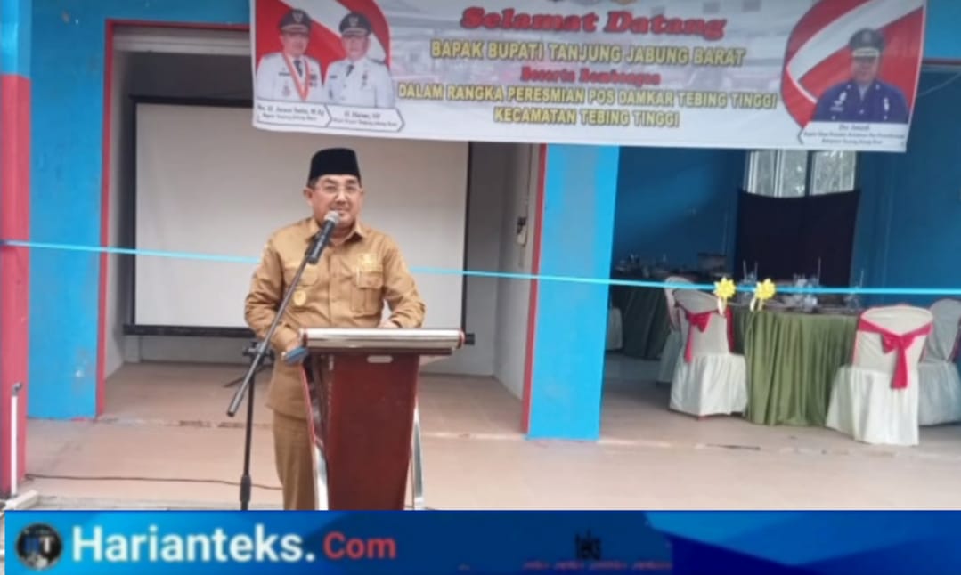 Bupati Tanjung Jabung Barat Resmikan Pos Damkar Kecamatan Tebing Tinggi
