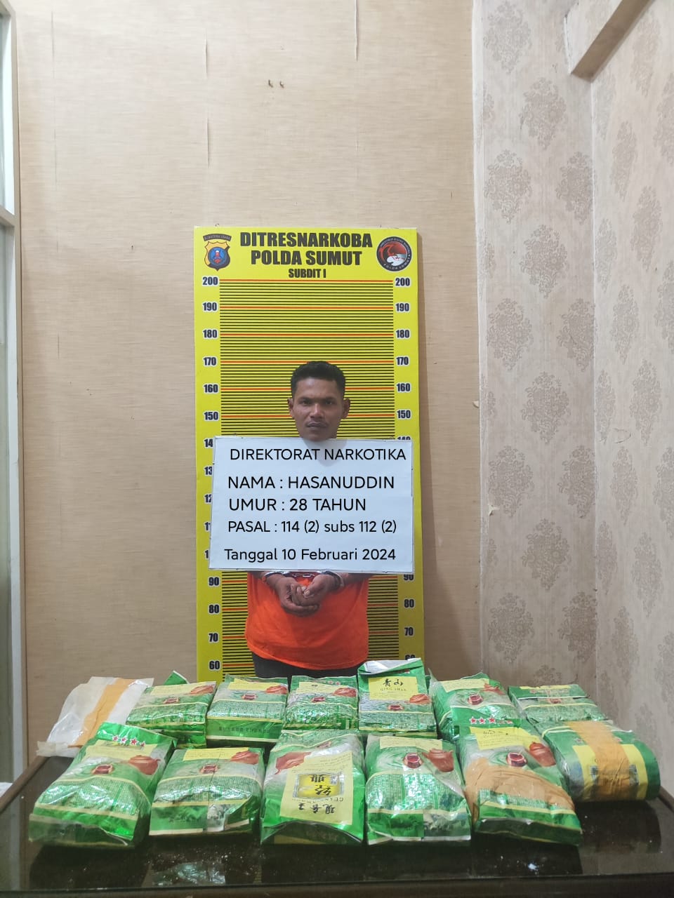 Bawa Sabu 13 Kg,Bandar Narkoba Ditangkap Polda Sumut