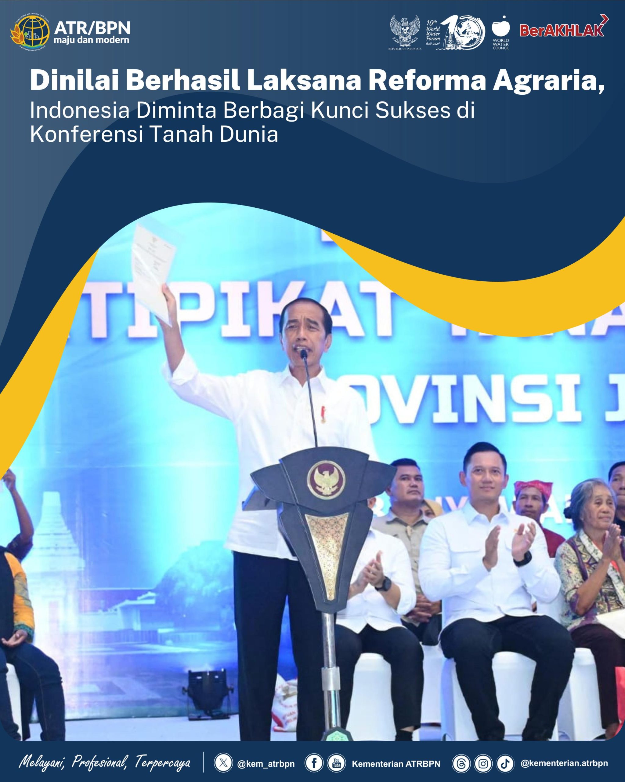 Dinilai Berhasil Laksanakan Reforma Agraria, Indonesia Diminta Berbagi Kunci Sukses di Konferensi Tanah Bank Dunia