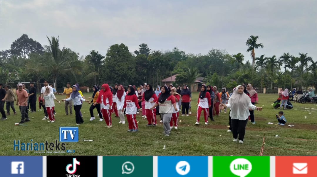Senam Gemoy Meriah di Lapangan Bola, Sambut Hari Kemerdekaan di Merangin