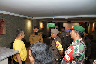 Razia Hiburan Malam bersama satpol PP Duri bersama TNI-POLRI